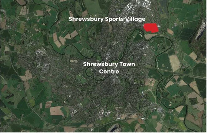Shrewsbury Sports Village - aerial view