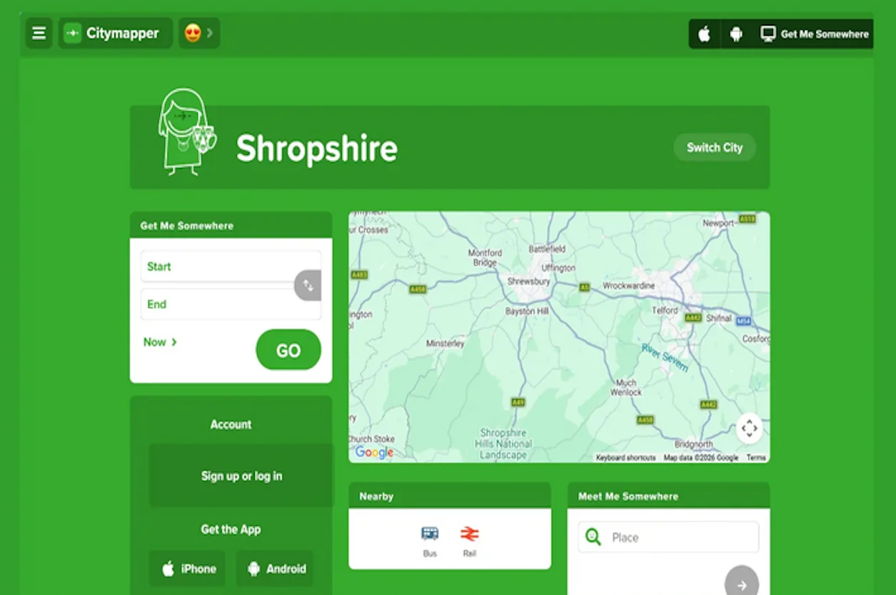 Use the online journey planner
