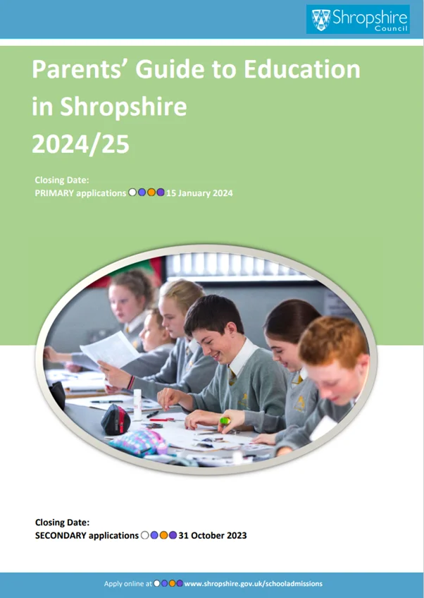Parents’ Guide To Education In Shropshire 2024 25 Front Cover