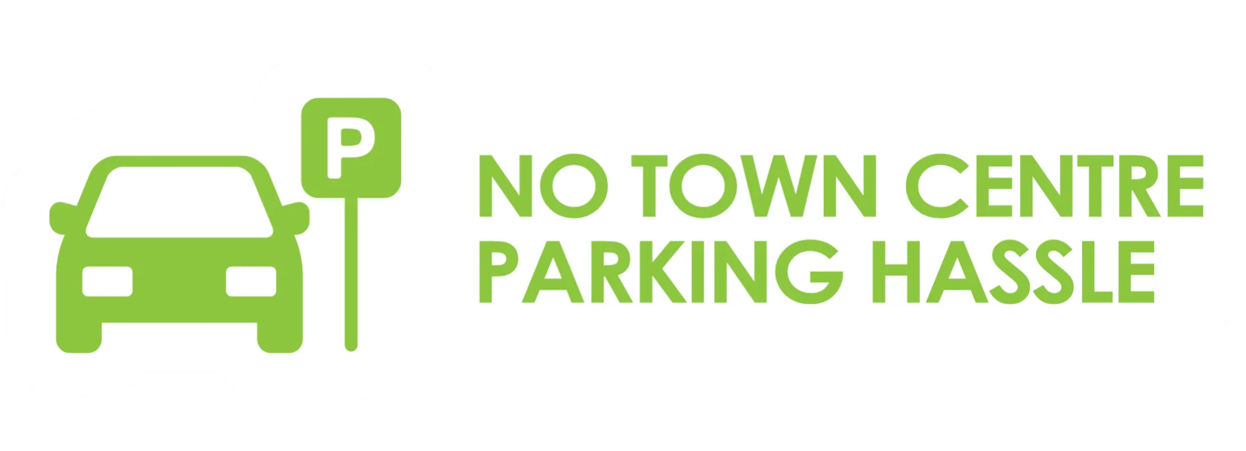 No Parking Hassle Text Image