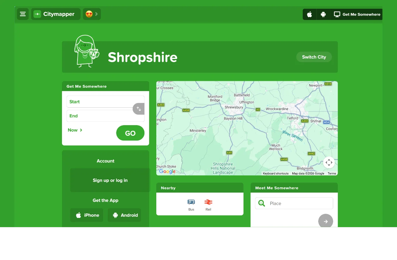 Use the online journey planner