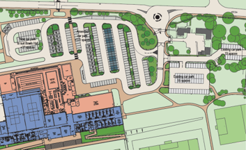 Image showing the proposed layout of the Sports Village car park