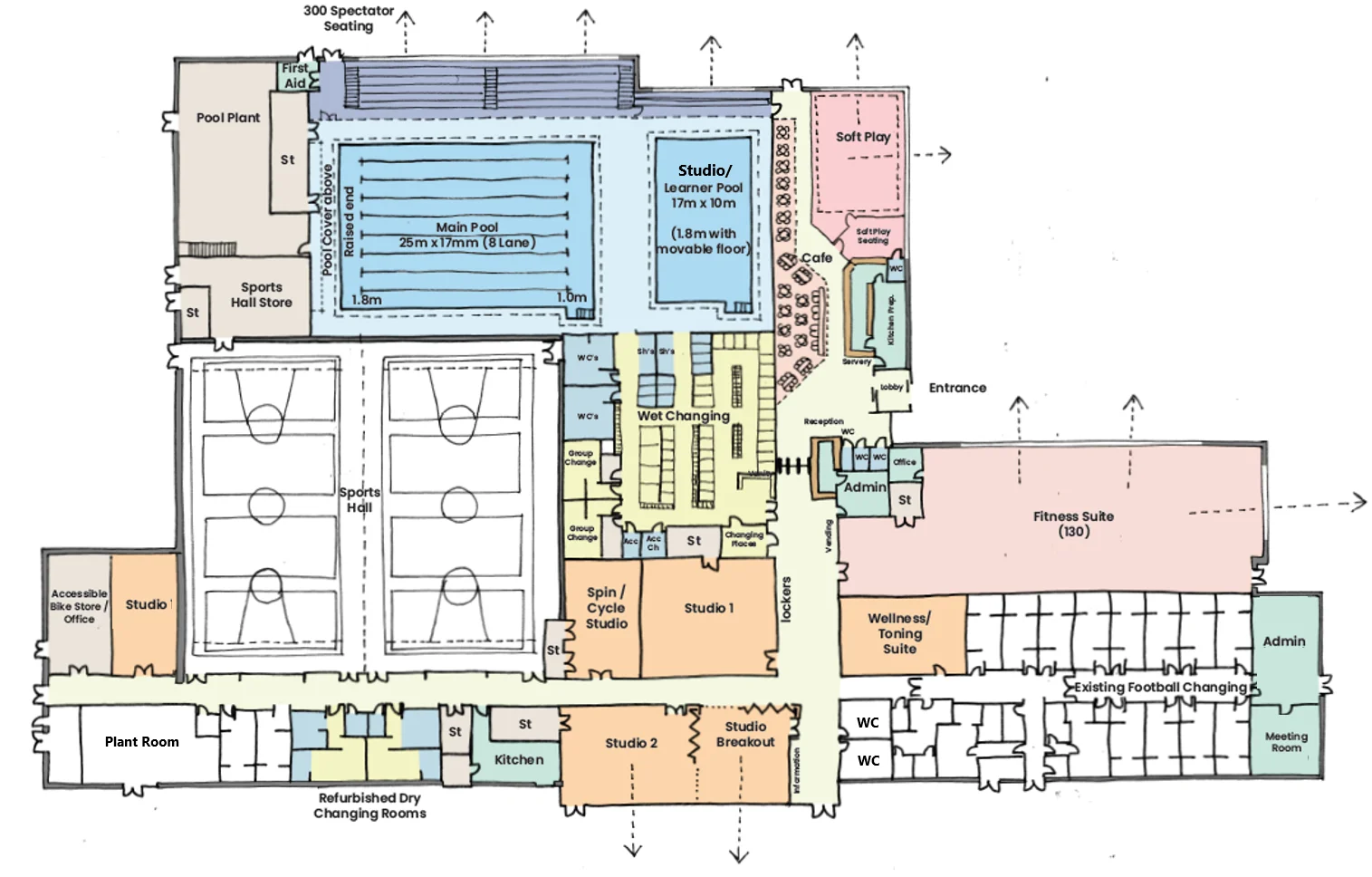 Proposed Shrewsbury Sports Village floor plan