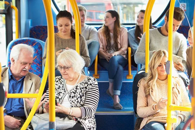 People Travelling On A Bus