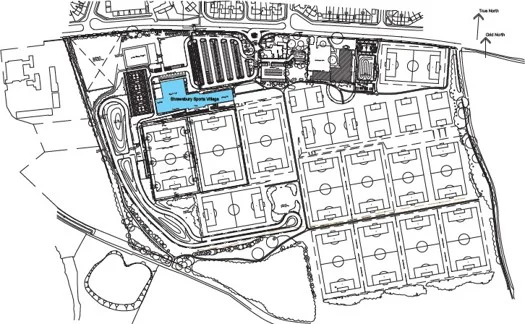 Shrewsbury Sports Village - site layout