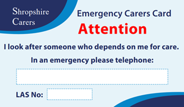 Example Of A Carers ID Card (Back)