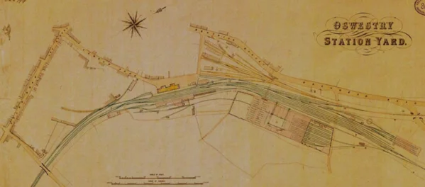 Old Map Of The Railway Station