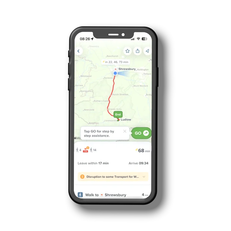 Iphone Citymapper App Journey On Map Screen