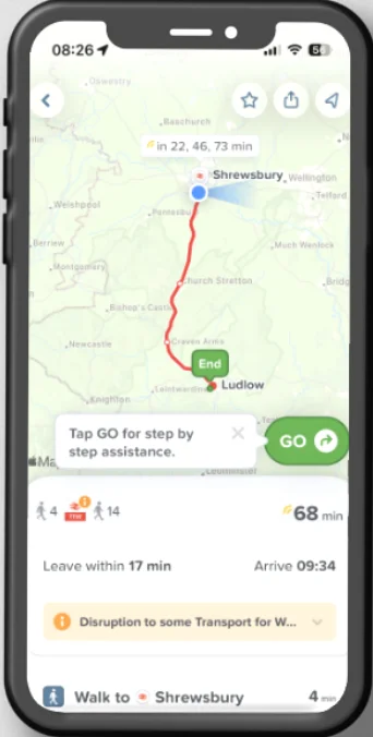 Iphone Citymapper App Journey On Map Screen