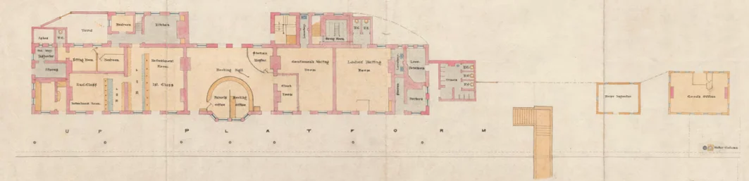 Old Layout Of The Railway Station Building