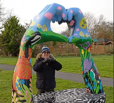 Shared Lives Service User Making A Heart Shape
