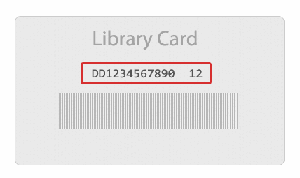 Library card image