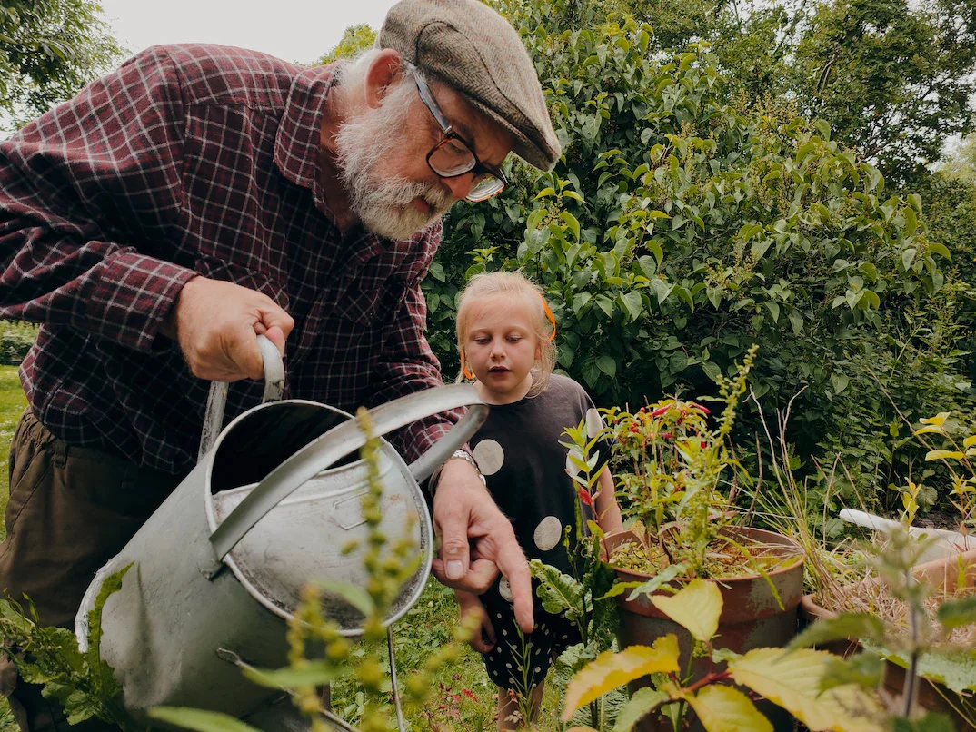 Grandfather And Child