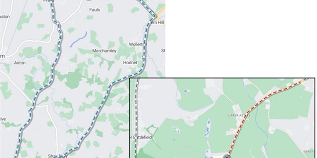 Overnight closure of A53 near Shrewsbury