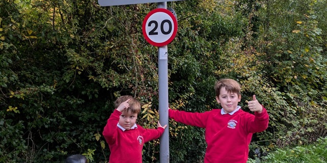 New 20mph speed limit outside Brockton Primary School