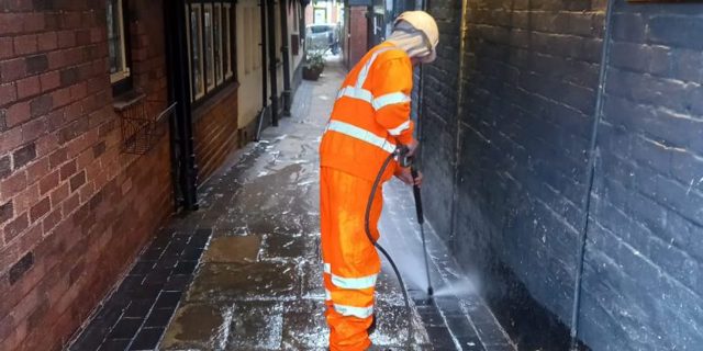 Early spring clean for Shrewsbury streets and passageways