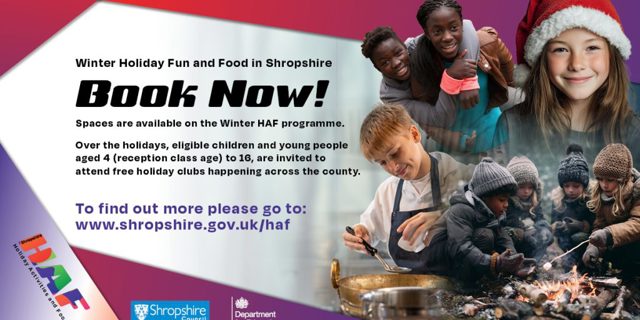 Winter Holiday Fun in Shropshire with HAF (Holiday Activities & Food) – Bookings Open!