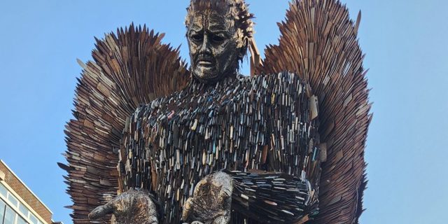 Shropshire Council welcomes the return of the Knife Angel to Shropshire to raise awareness of knife crime