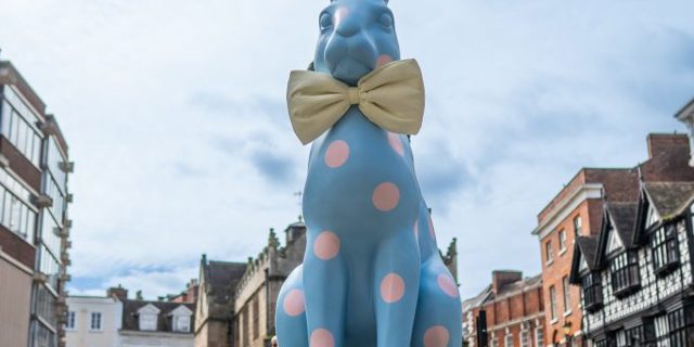Giant Bunny Arrives in Shrewsbury for Easter Holiday