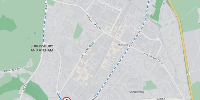 Gas main replacement work on Mount Pleasant Road, Shrewsbury