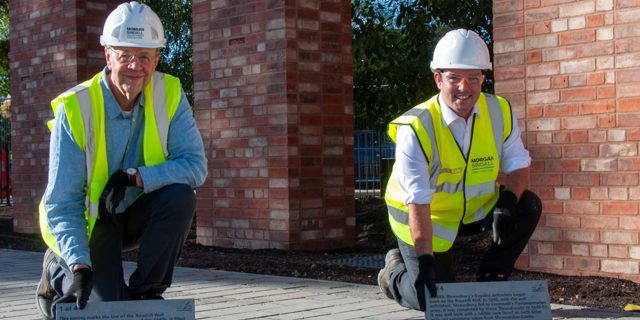 Historic town walls feature unveiled at Riverside Gardens